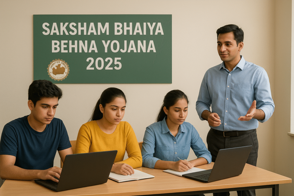 This image has an empty alt attribute; its file name is ChatGPT-Image-Nov-8-2025-08_03_08-PM-1024x683.png
सक्षम भैया बहना योजना 2025: युवाओं के लिए सुनहरा अवसर